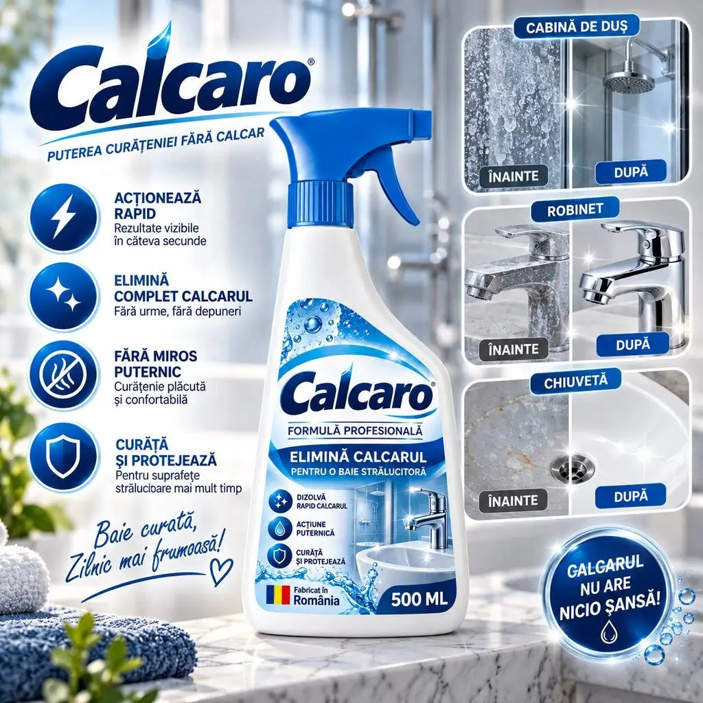 CALCARO® - Spray Profesional Elimină Calcarul