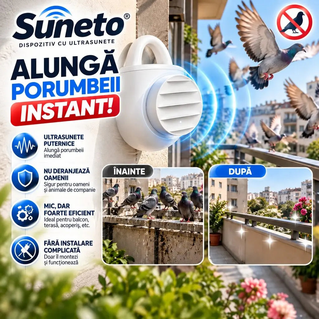 SUNETO® - Fără păsări și porumbei
